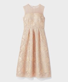 GRACE CONTINENTAL スパンコールエンブロイダリードレス