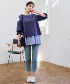 Tiaclasse 【洗える】タックスリーブカットソートップス