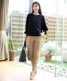 Tiaclasse 【洗える】タックスリーブカットソートップス