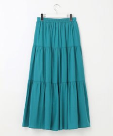 Feroux 【洗える】コットンボイルティアード スカート