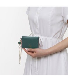 LANVIN en Bleu リム リール付き2面パスケース