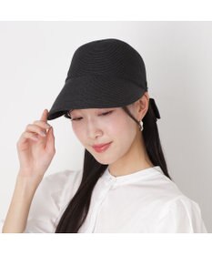MOONBAT 【遮光】FURLA(フルラ)ビッグリボン ペーパーブレード ジョッキー 帽子