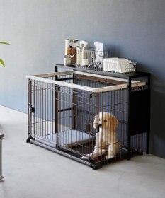 tower 伸縮ペットケージ上ラック タワー ブラック