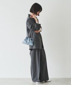 russet レザー巾着ミニショルダーバッグ(CE-1637)