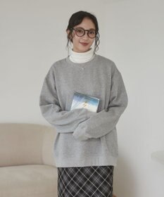 WEGO 【ユニセックス着用ITEM/裏起毛】リラックスフィットスウェットプルオーバー