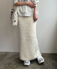 Green Parks シャギーニットスカート