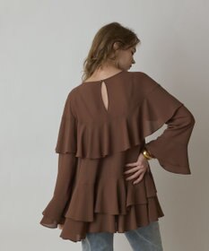 GRACE CONTINENTAL シフォンフリルブラウス