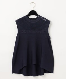GRACE CONTINENTAL フラワーコードニットトップ
