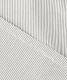 ANY SIS S 【洗える】シルケットストライプフレンチスリーブ カットソー