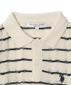 WEGO 別注USPOLO　ケーブルニットポロ