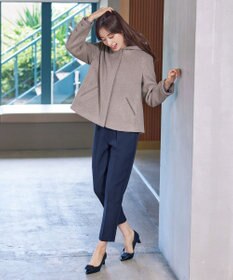 Tiaclasse ウールライクフーデットショートコート