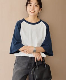 AMERICAN HOLIC ラグラン配色7分袖プルオーバー