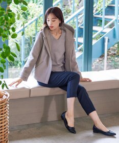 Tiaclasse ウールライクフーデットショートコート