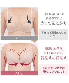 BRADELIS New York 【BRADELIS NewYork peace】すっきり楽ちん綿混ブラ 接触冷感 速乾機能で快適なノンワイヤー補整ブラ