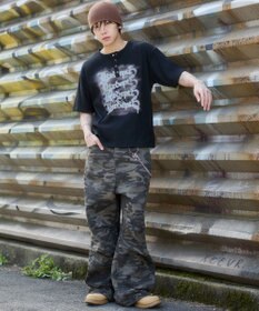 WEGO 【ユニセックス着用ITEM】グラフィックヘンリーネックT（SS）