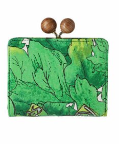 tsumori chisato CARRY 葉っぱ がま口 2つ折り財布