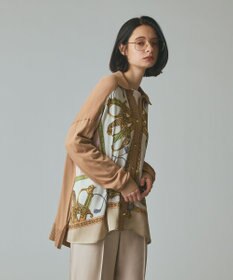 GRACE CONTINENTAL スカーフコンビカーディガン