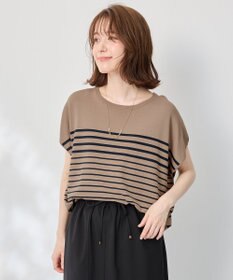 ANY 【洗濯機可/接触冷感/UVカット/アンチピリング】フレンチスリーブニットプルオーバー