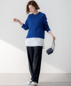 23区 L 【Oggi5月号掲載/洗える】リネンレーヨンストレッチ ワイド パンツ