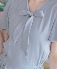 Tiaclasse 【洗える】リボンタイプリーツワンピース