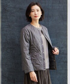 洗える】高密度タフタ キルティング ショート コート / J.PRESS LADIES 