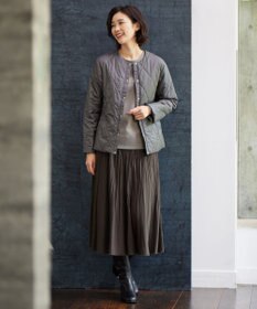 J.PRESS LADIES 【洗える】高密度タフタ キルティング ショート コート