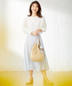 ANY SIS 【洗える】エアリーストライプ スカート