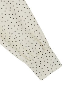 Green Parks ドットイージーケアバックスリットブラウス