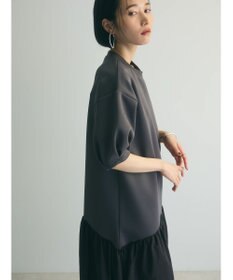 Green Parks ａ．異素材切り替えバルーンワンピース