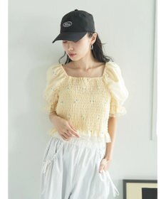 earth music&ecology フラワー刺繍ブラウス