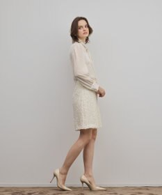 GRACE CONTINENTAL ストライプボウブラウス