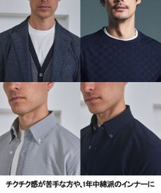 GOTAIRIKU 仕事で着られる綿100%【クルー以上モック未満】カバーネック DRESS Tシャツ(25年モデル)