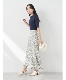 earth music&ecology ショルダーボタンリブニットプルオーバー