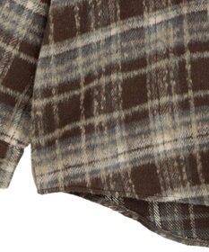 AMERICAN HOLIC フード付きシャギーチェックシャツ