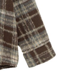 AMERICAN HOLIC フード付きシャギーチェックシャツ