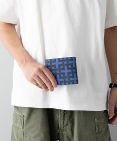 MIYABIYA La quoh with kirakaracho 角つなぎ プリントレザー 二つ折り財布