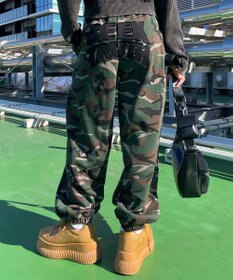 WEGO 【ウエストゴム】ヒップロゴスウェットパンツ