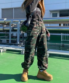 WEGO 【ウエストゴム】ヒップロゴスウェットパンツ