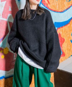 WEGO モヘアライクBIGプルオーバー