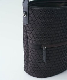 MIYABIYA LAQUOH【撥水加工】篭目柄エンボスボンディング バケツ型2WAYショルダー