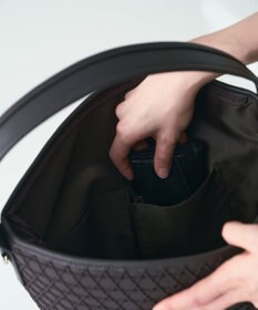 MIYABIYA LAQUOH【撥水加工】篭目柄エンボスボンディング バケツ型2WAYショルダー
