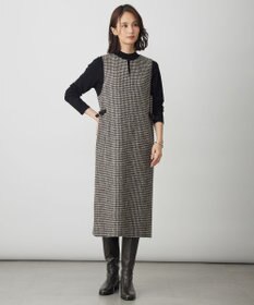 ウールシルク ハウンドトゥース ジャンパースカート / J.PRESS LADIES