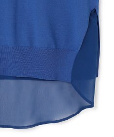 BEIGE， 【洗える】VALOIS / バックシフォンレーヤードニット