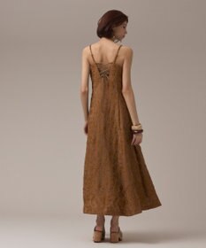 GRACE CONTINENTAL リーフジャガードキャミワンピース