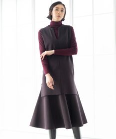 自由区 【洗える/セット着用可】レーヨンストレッチ マーメイドシルエット スカート