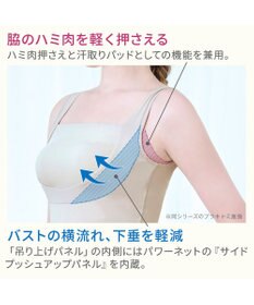 BRADELIS New York 【BRADELIS NewYork peace】綿混楽々dailyバストスリップ25  ノンワイヤー 補正下着 カップ付き ブラキャミ ブラトップ