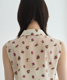 YECCA VECCA シアージャガードペプラムブラウス