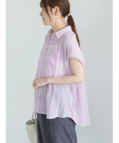 Te chichi 【7色展開】シャンブレーボイルフレンチスリーブシャツ
