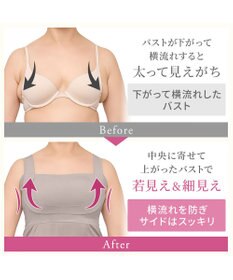 BRADELIS New York 【BRADELIS NewYork peace】綿混楽々dailyバストスリップ25  ノンワイヤー 補正下着 カップ付き ブラキャミ ブラトップ