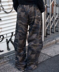 WEGO 【ウエストゴム/SMLサイズ展開】カーブデザインスウェットパンツ